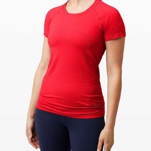 Lululemon NWT Swiftly Tech Red Short Sleeve Shirt 2.0 Sz 18